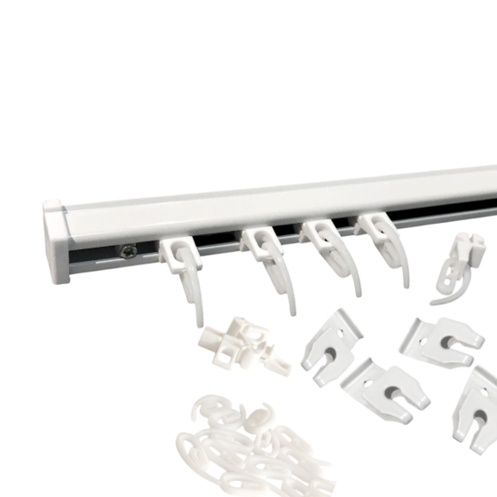 Потолочный карниз для штор KS (в сборе с клипсами) Белый 2.0 Бровары