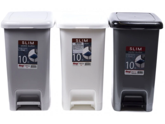 Відро для сміття 10л з педаллю Slim сірий Харків