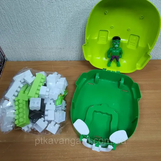 Валіза з конструктором 56 деталей з фігуркою Халка, кейс для зберігання деталей Хмельницький