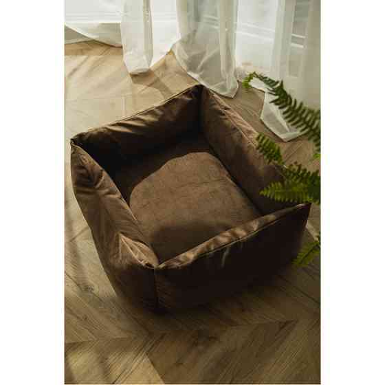 Лежанка для хатніх тварин собак і кішок велюр Incor Коричневий L (80/60/20) Київ