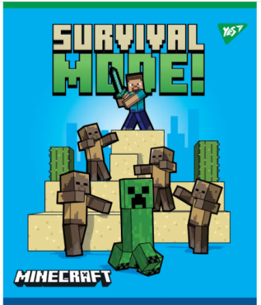 Зошит для записів А5/18 кл. "YES" "Minecraft" мат. ВДЛ+УФ-виб.+мікроембосінг 766810, шт Київ