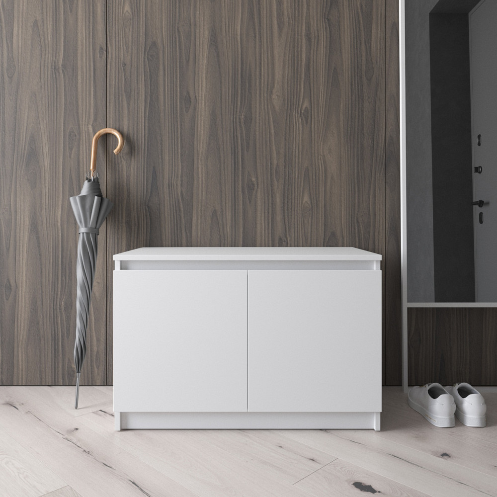 Тумба для взуття VAYS R-20 Білий, без ручок, ЛДСП, 80×40×53 см - для передпокою, коридору Львів - фото 1