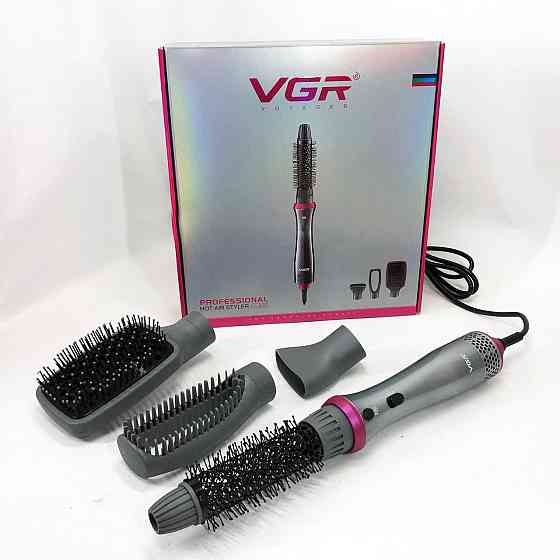 Багатофункціональний гребінець з гарячим повітрям 4в1, Фен з регулюванням температури і потоку повітря WL-47 Київ