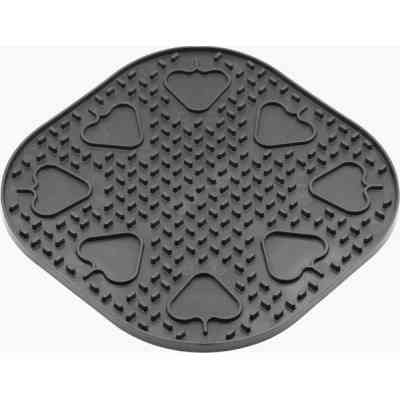 Универсальная посуда для животных Fiboo Snoopy коврик для слизывания лакомства и еды, 25х25 см темно-серый (FIB0249) Винница