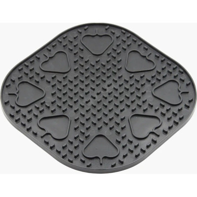 Универсальная посуда для животных Fiboo Snoopy коврик для слизывания лакомства и еды, 25х25 см темно-серый (FIB0249) Винница - изображение 1
