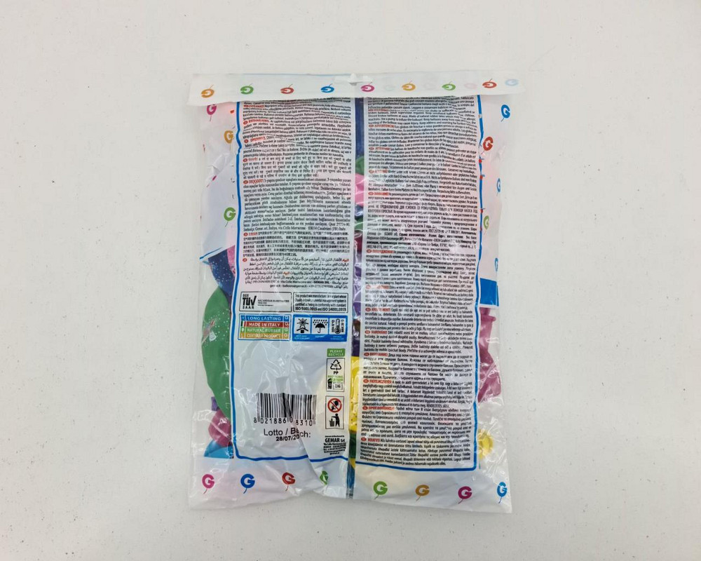 Повітряні кульки пастель "З Днем Народження" 8" (21 см) Gemar 100 шт (1 пач.) Харків - фото 4