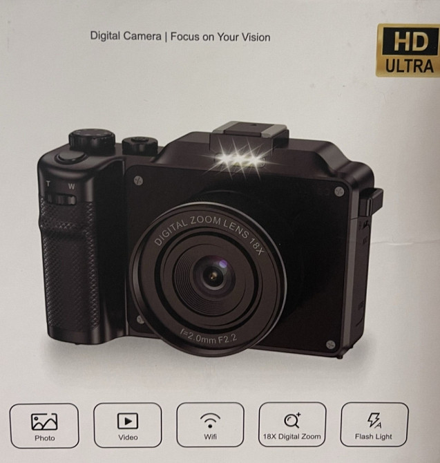 4К HD Цифрова камера Digital, веб-камера з Wifi. Київ - фото 1