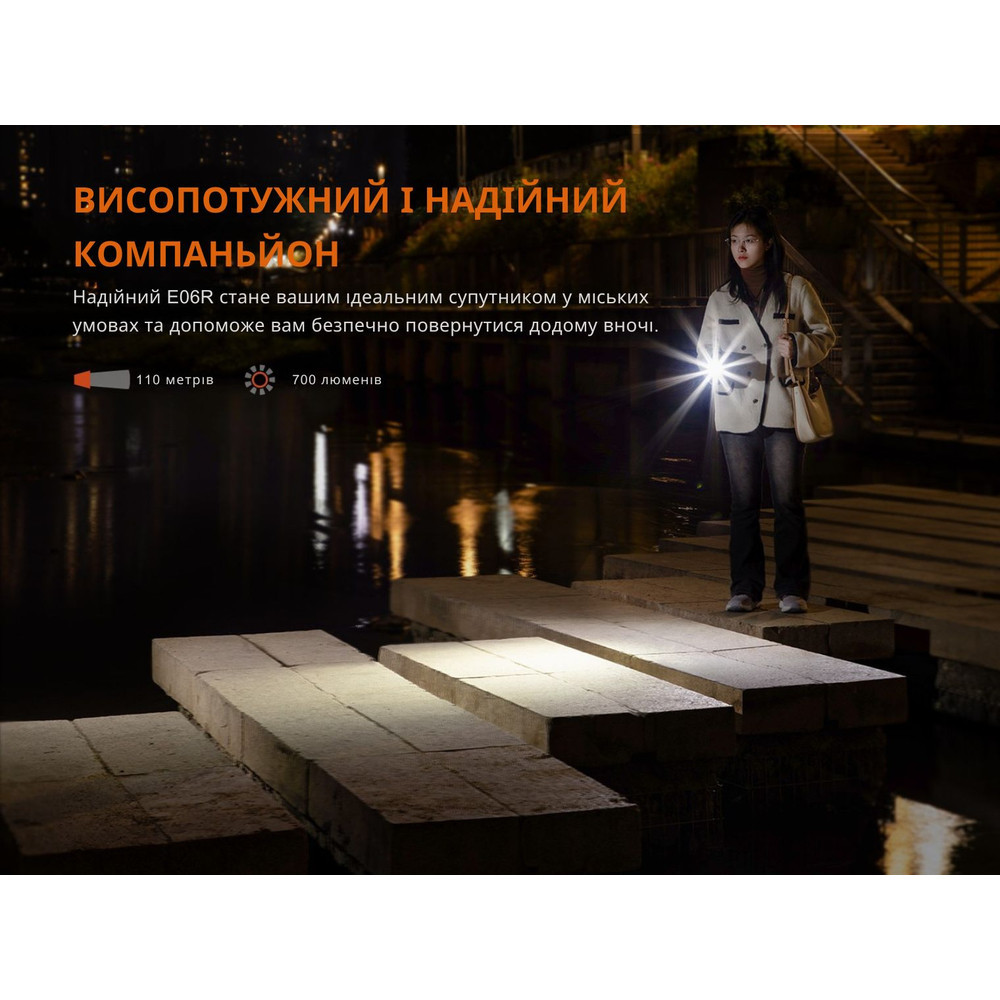 Ліхтар наключний Fenix ​​E06R 700лм 110м (Бірюзовий) Вінниця - фото 8