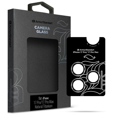 Стекло защитное Armorstandart for Camera Supreme BI Apple iPhone 17 Pro / 17 Pro Max Titanium (ARM86437) Винница - изображение 1