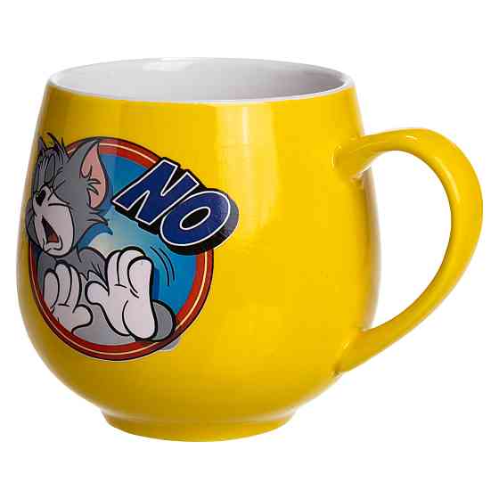 Yiwu Святкова порцелянова чашка "Веселі Герої" 400 мл, Кружка дитяча із порцеляни на подарунок Коломия