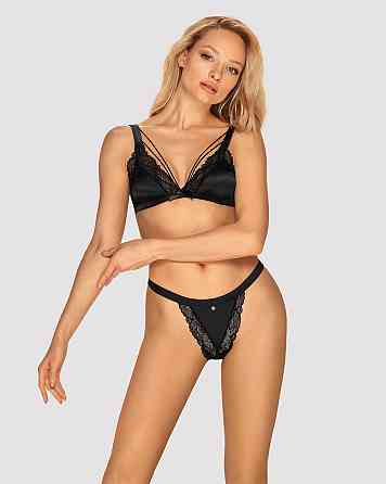 Комплект бюстгальтер та трусики Obsessive Eloissa set Black S/M Sex Aura Київ