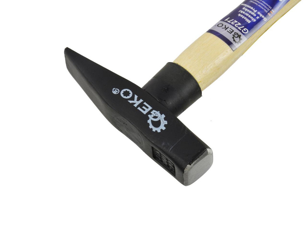 Молоток слюсара "GeKo"-premium 0,2 кг з дерев'яною ручкою Київ - фото 2