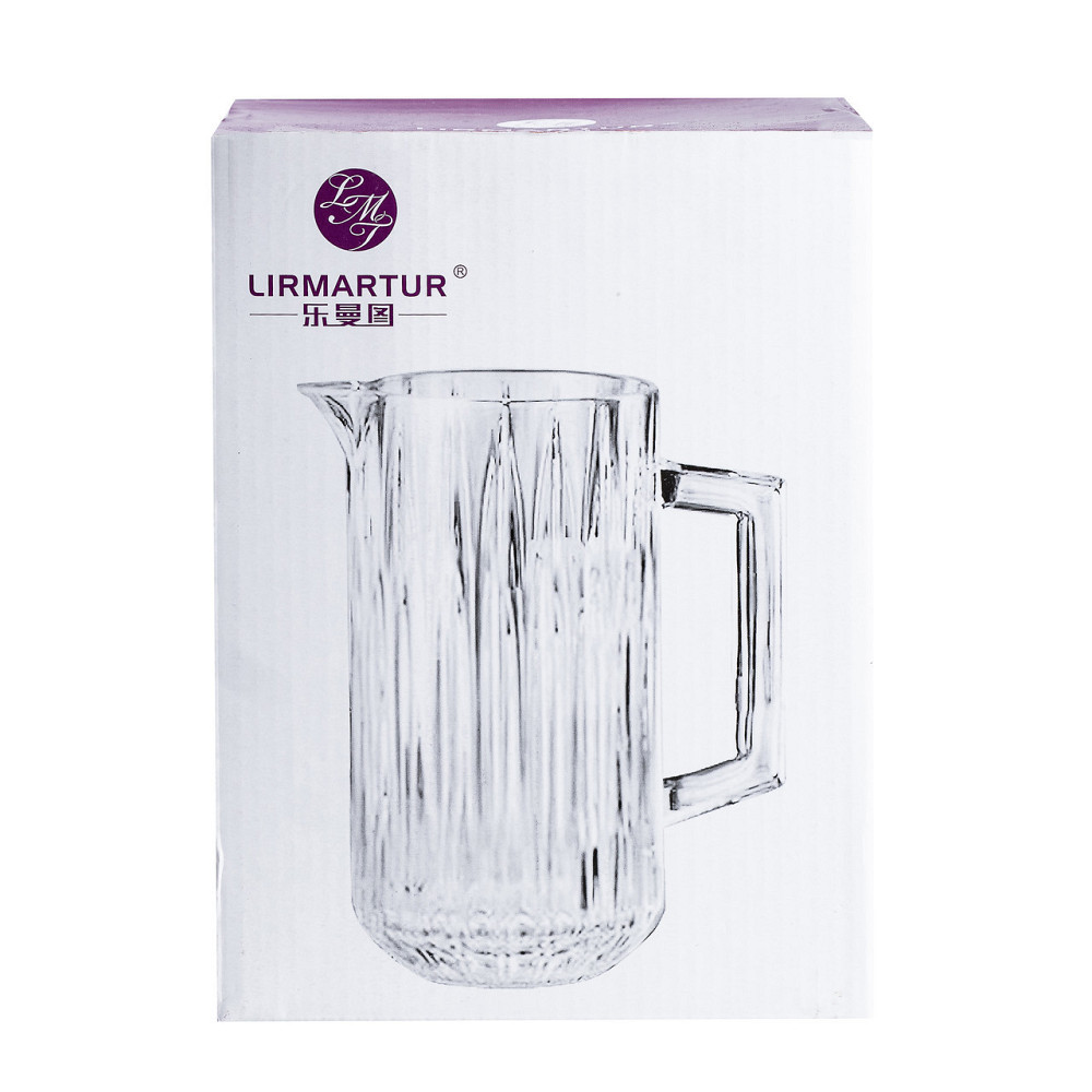 Янтарний кувшин для напоїв 1.2 л з товстого скла Київ - фото 2