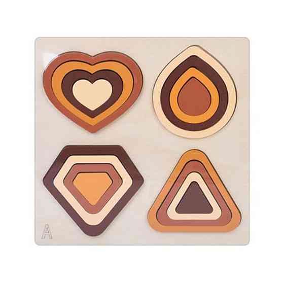 Деревянная игрушка Геометрика MD 0743A, размер 22,5х22,5 см Винница