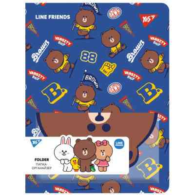 Папка з файлами Yes А4 з 20 файлами Line Friends. Brown з кишенею (492109) Вінниця