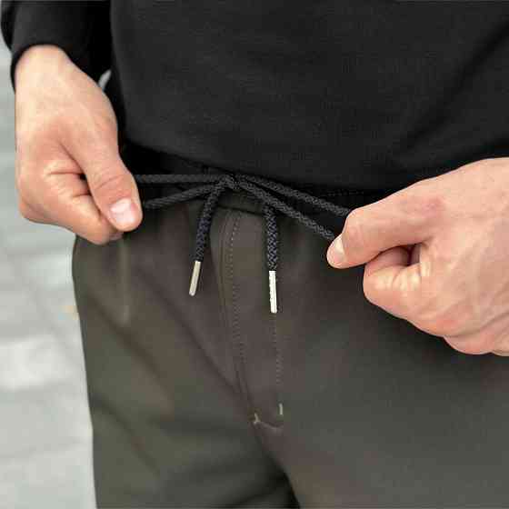 Штани із софтшелу для чоловіків весняні осінні хакі Pobedov Point Київ