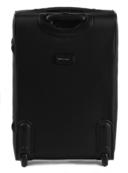 Валіза тканинна WINGS 1701 мала 55 см 2 колеса чорна Київ - фото 3