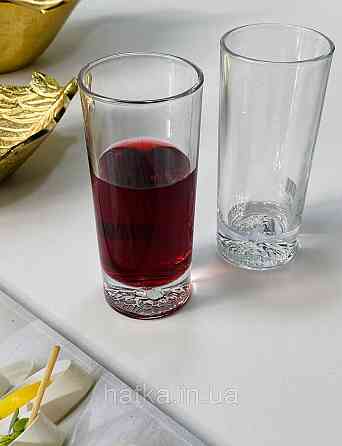 Набір склянок OLens "Фудзіяма" 250 мл 6 шт. низький прозорий для дому та ресторанів 102-700 Київ