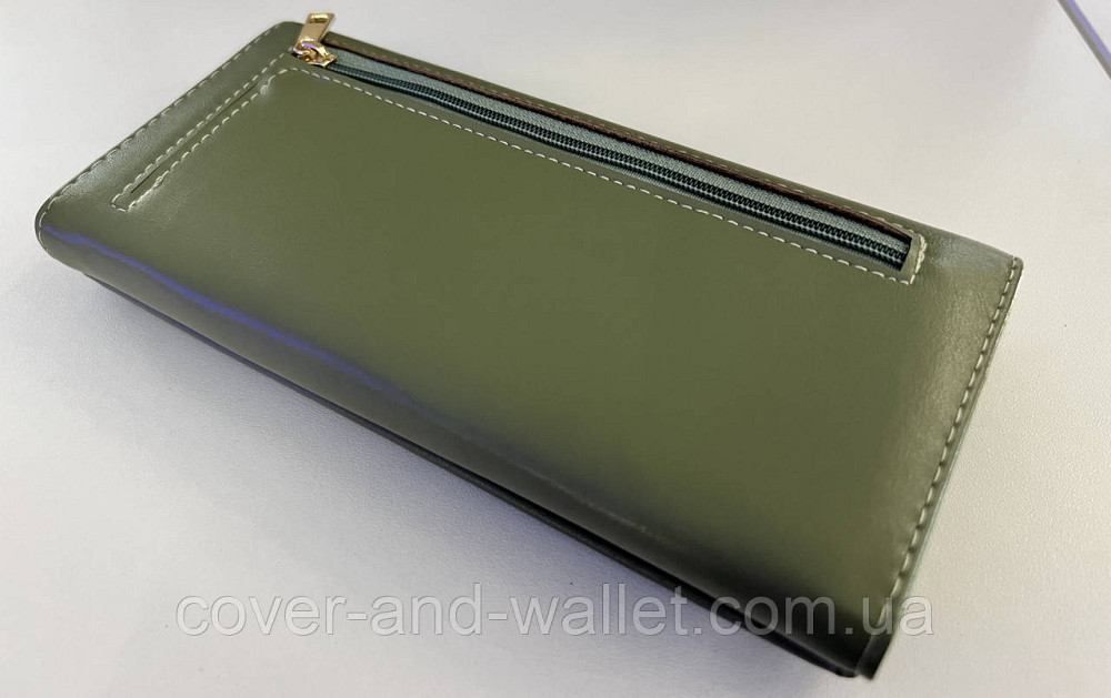 Женский классический кошелек зеленого цвета на магнитной застежке TAILIAN T8603 Киев - изображение 10
