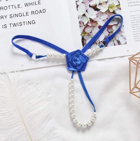 Трусы с жемчугом, синий - размер универсальный (на резинке), 15% нейлон, 85% полиэстер Киев - изображение 1