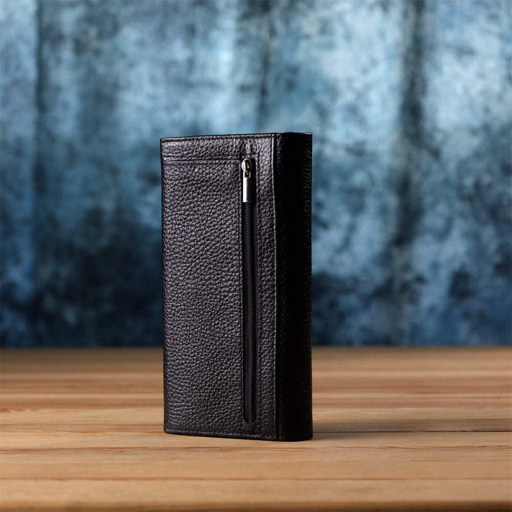 Класичний жіночий гаманець з натуральної шкіри CANPELLINI 20872_1 Чорний Київ - фото 2