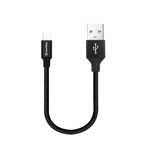 Кабель USB Lightning ColorWay CW-CBUL048-BK 2,4A 0,25м чорний Житомир - фото 2