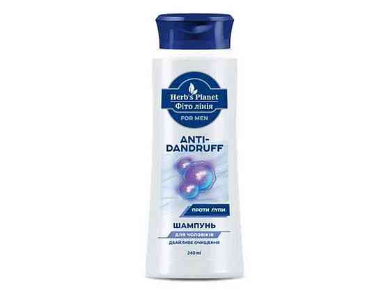 Шампунь 240мл для волосся проти Лупи Фіто лінія for mеn Anti-Dandruff ТМ Herbs Planet Київ