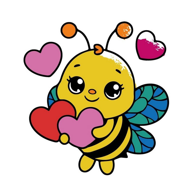 Детская раскраска пальчиковыми красками 