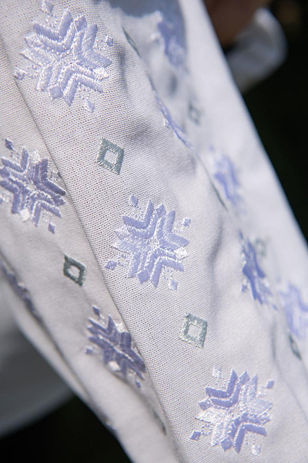 Вишиванка жіноча з довгим рукавом лляна, біла топ Київ - фото 2