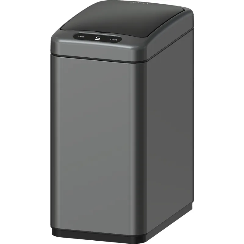 Відро для сміття сенсорне Koer TC-020408-07 8 л колір графіт нерж. сталь атипалець (KR5590) Чернівці - фото 3