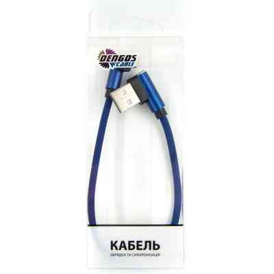 Дата кабель USB 2.0 AM to Lightning 0.25m blue Dengos (NTK-L-UG-SHRT-SET-BLUE) Вінниця