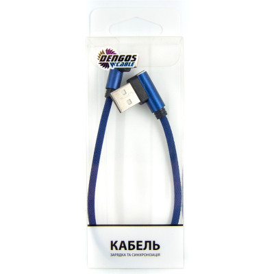 Дата кабель USB 2.0 AM to Lightning 0.25m blue Dengos (NTK-L-UG-SHRT-SET-BLUE) Вінниця - фото 3