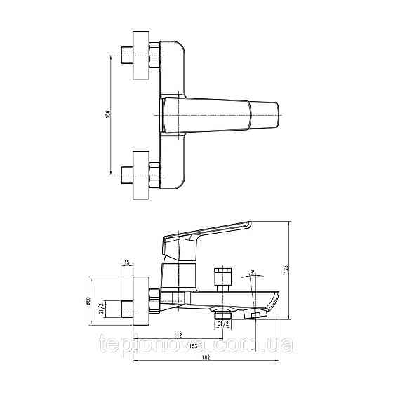 Смеситель для ванны TOPAZ LEXI TL 21101A-H57-CW Черновцы