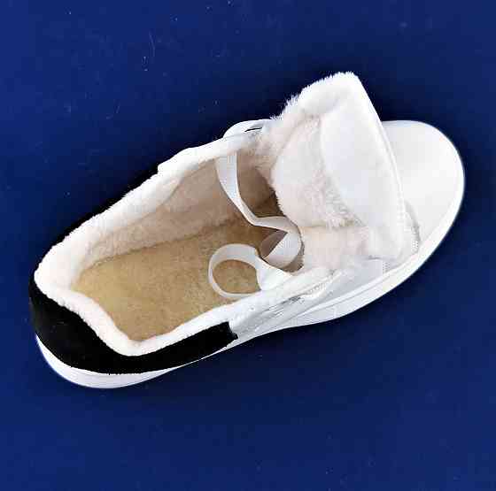 .Жіночі зимові Кросівки Білі Сліпони з МЕХОМ Мокасини A!exander Mc@ueen (розміри: 36) — 205 Дніпро