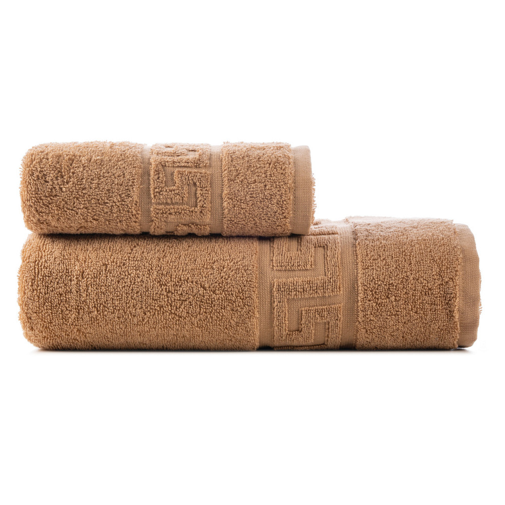 Банное махровое полотенце Ideal Textile Versace 70х140 см 500 г/м2 (56860423) Бежевий 1 шт Черновцы - изображение 1