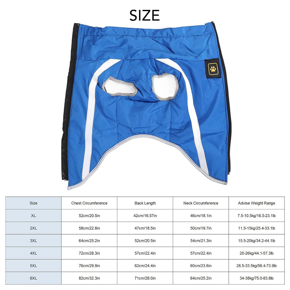 Зимова світловідбиваюча курточка для собак 4XL 20-26кг Луцьк - фото 4