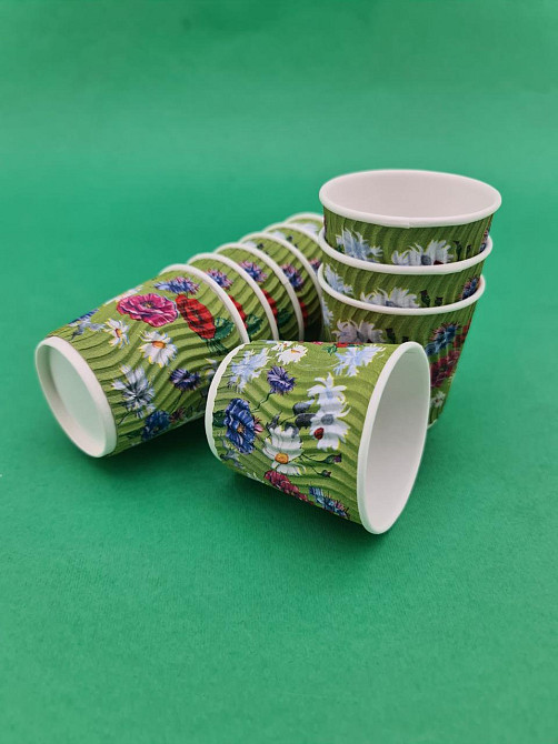 Стакан гофрований 110мл "Квіти" Маестро (20 шт) Харків - фото 3