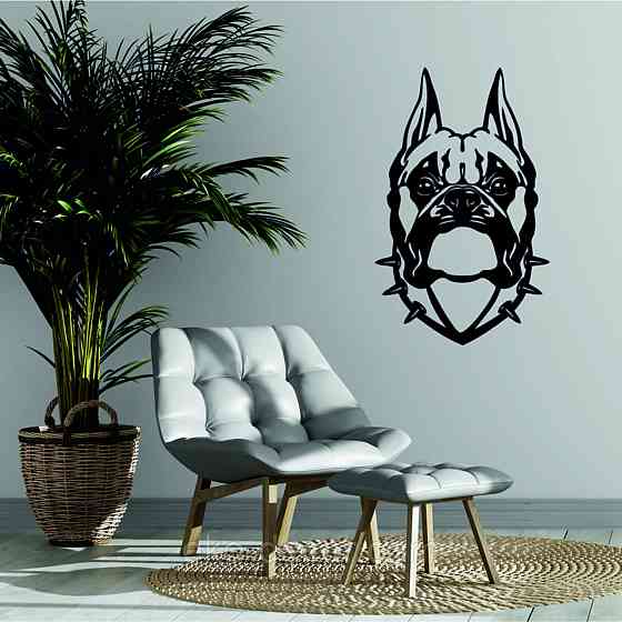 Декоративное настенное Панно «Боксер», Декор на стену 90*56 см, Черный Киев