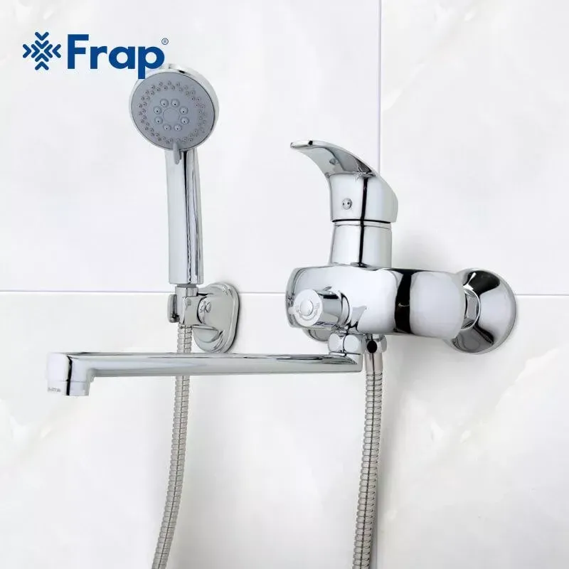 Смеситель для ванны с душевым гарнитуром Frap F2221 хром Киев - изображение 2