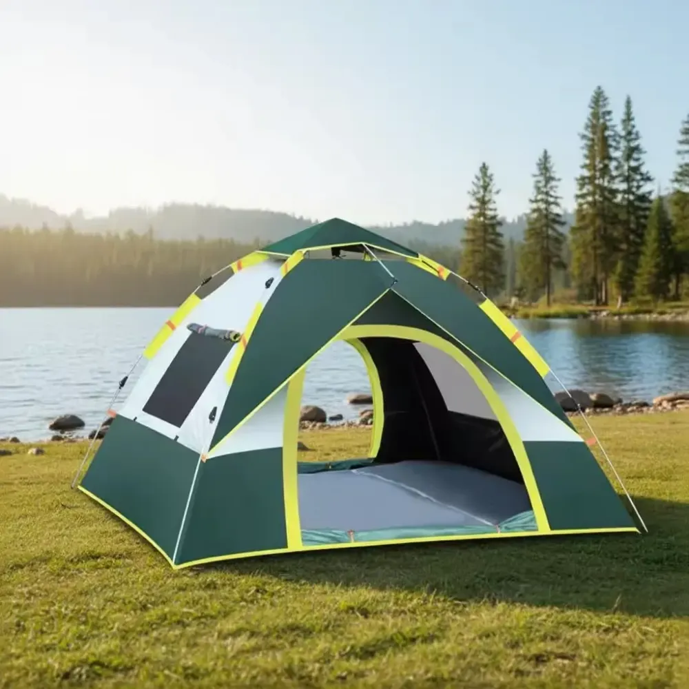 Автоматическая 3х местная палатка с навесом 210х150х125 / Палатка туристическая , кемпинговая , трехсезонная Коломыя - изображение 1