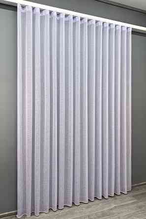 Тюль VR-Textil 2027т Лен однотонный Светло голубой 400х270 см (42-1097) Киев