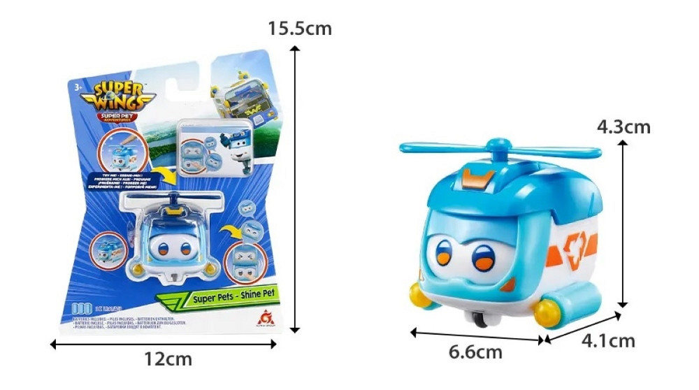 Ігрова фігурка Super Wings Super Pet Шайн улюбленець (Shine pet), світло Киев - изображение 10