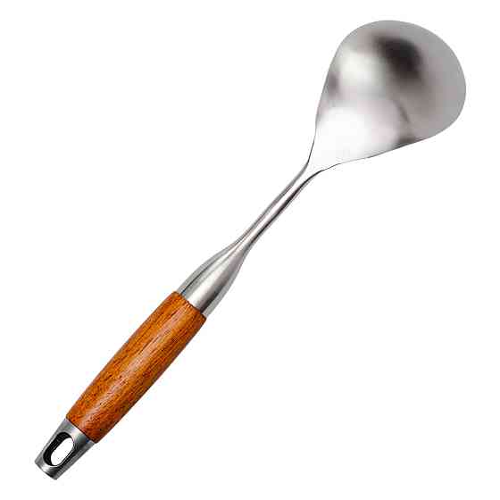 Ложка для риса с деревянной ручкой из нержавейки Киев