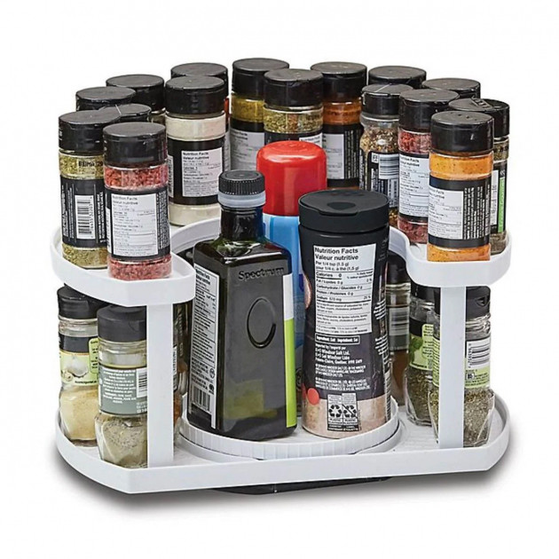 Спецовница Spice Spinner Two-Tiered Spice Organizer, Поворотная подставка для специй, Карусель для специй KY-22 Львов - изображение 10