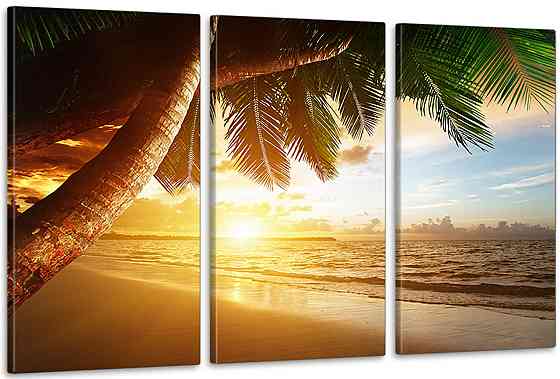 Модульная картина в гостиную / спальню  Пляж  ART-100_3A Киев