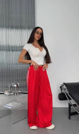 Жіночі брюки з лампасами з дабл шовку — легкі літні штани Одеса