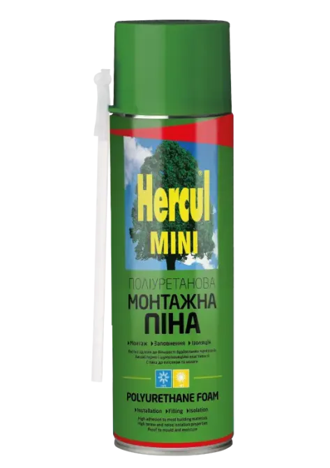 Піна монтажна професійна HERCUL MINI всесезонна 300 мл Киев - изображение 1