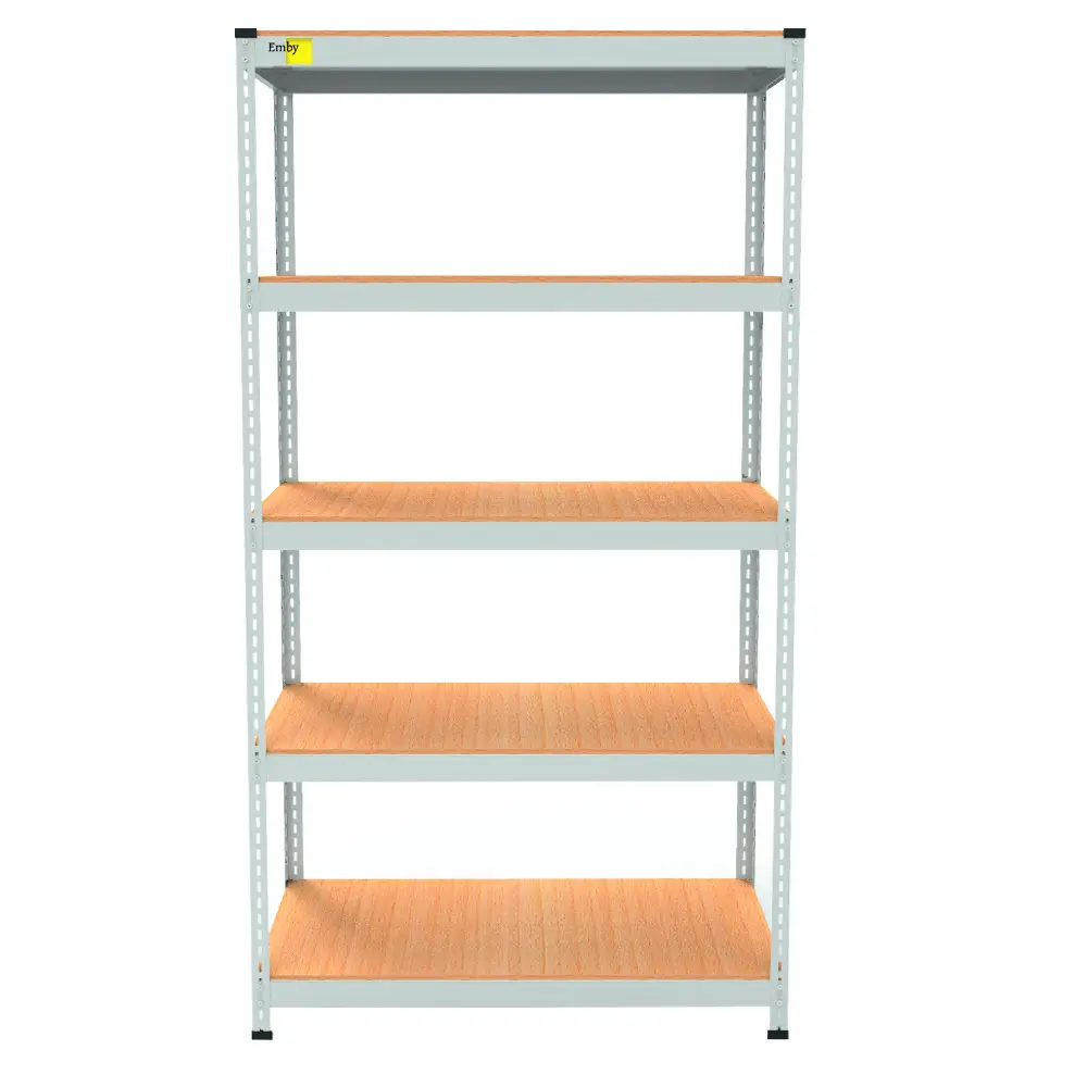 Металевий стелаж Emby Light Series (розмір 1800х900x300мм) 5 полиць ДСП до 100кг Білий Вінниця - фото 4