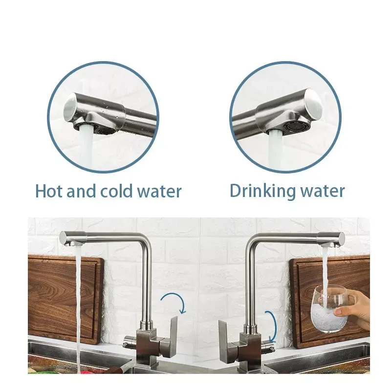 Смеситель для кухни с подключением к фильтру WEZER PRO4C-02 сатин Киев - изображение 3