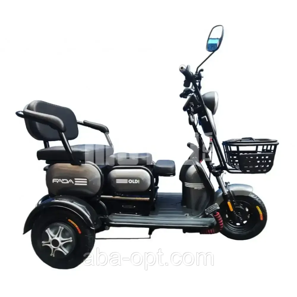 ЕЛЕКТРОТРИЦИКЛ FADA OLDi 1000W-60V-20Ah шини 10"-10" купити в Україні дешево Одеса - фото 9